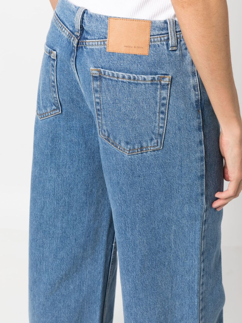 logo-patch wide-leg jeans 5