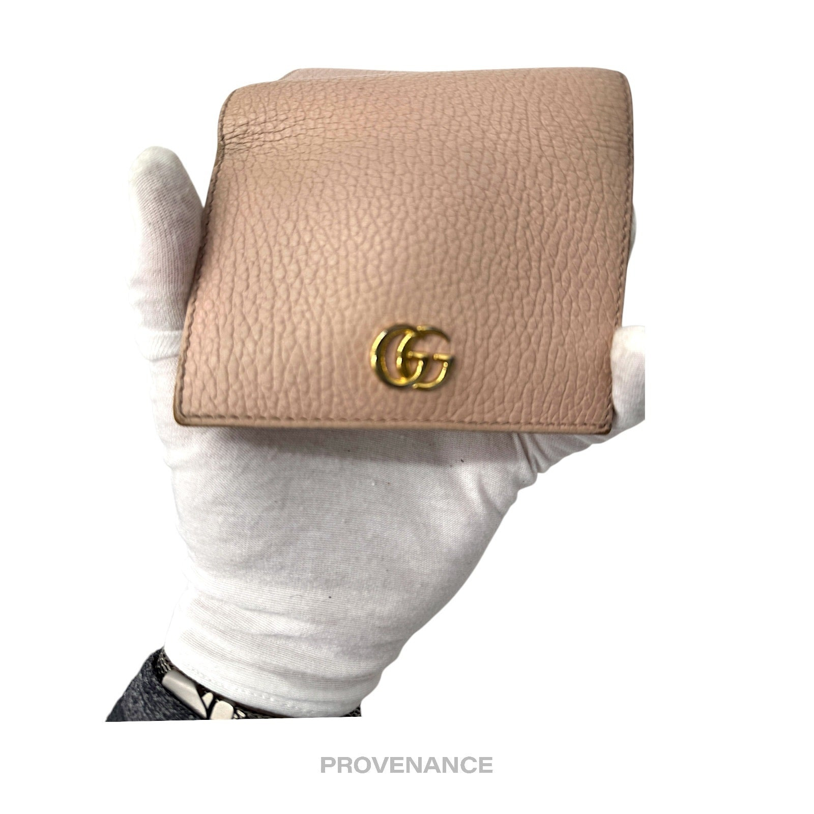 Gucci GG Marmont Card Holder Wallet - Pink Leather - 10