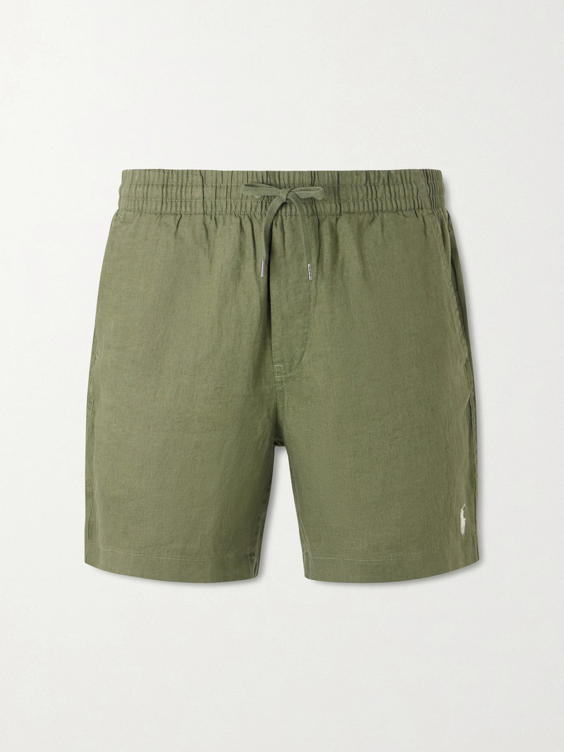 Straight-Leg Linen Drawstring Shorts 1