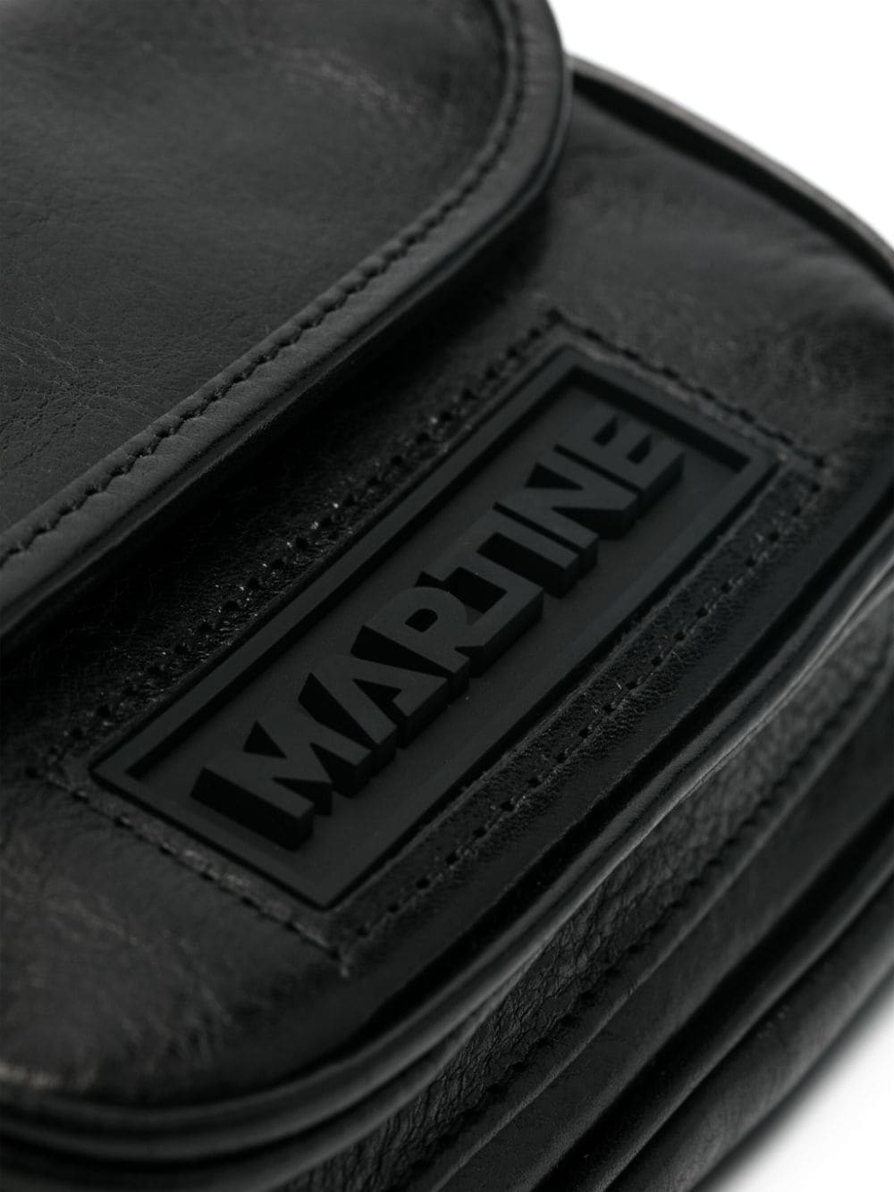 logo-patch leather belt bag - 4