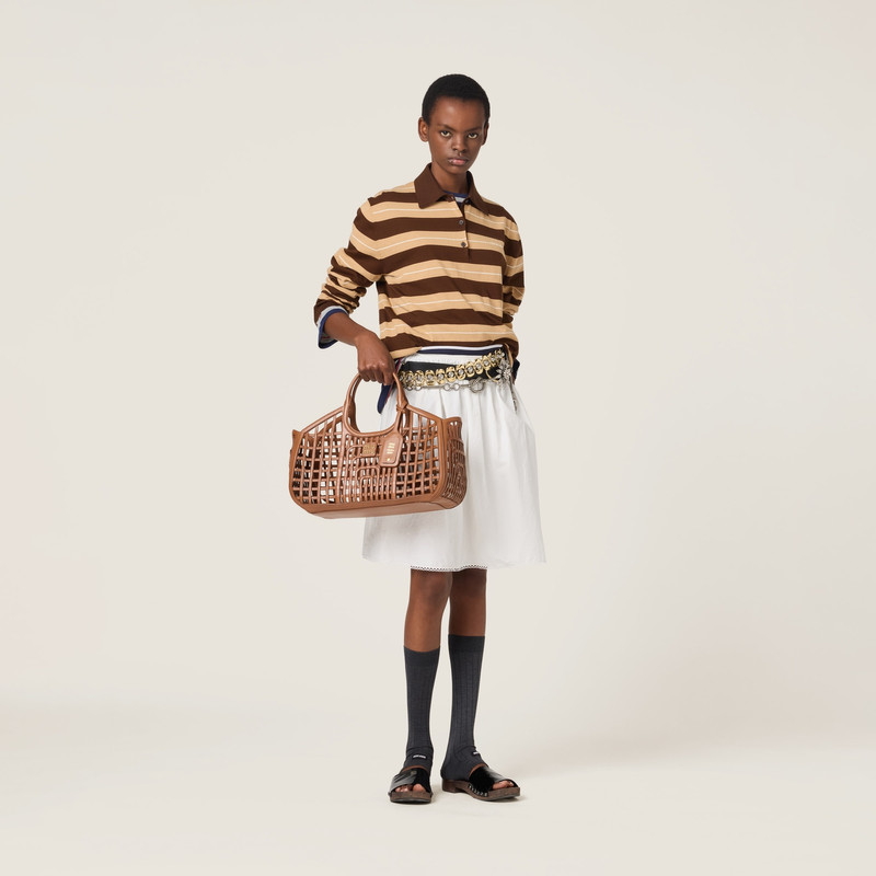 Miu Miu Cotton knit polo shirt outlook