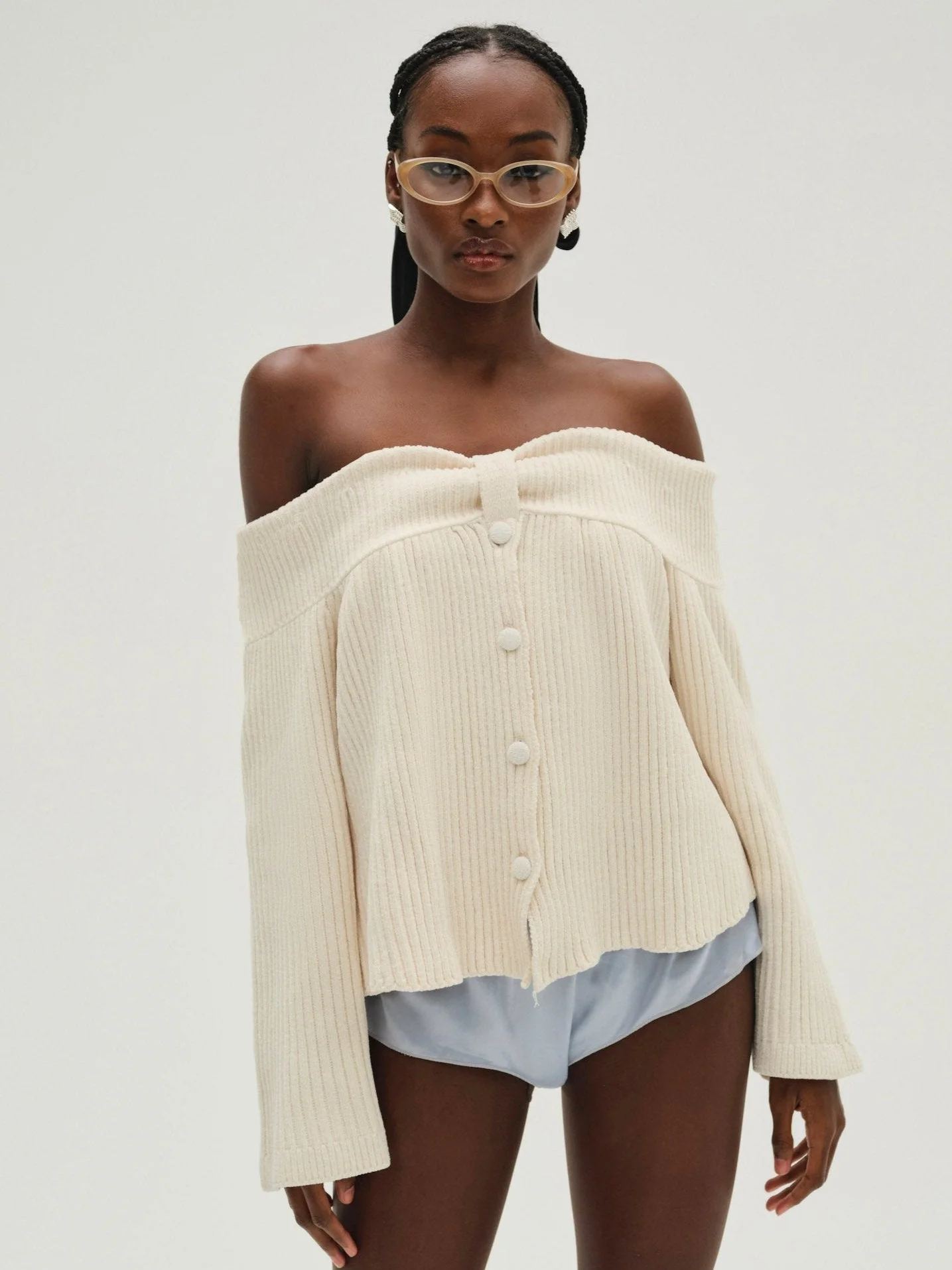 Paola Off Shoulder Sweater - 1