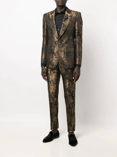 Dolce & Gabbana floral-jacquard single-breasted suit outlook