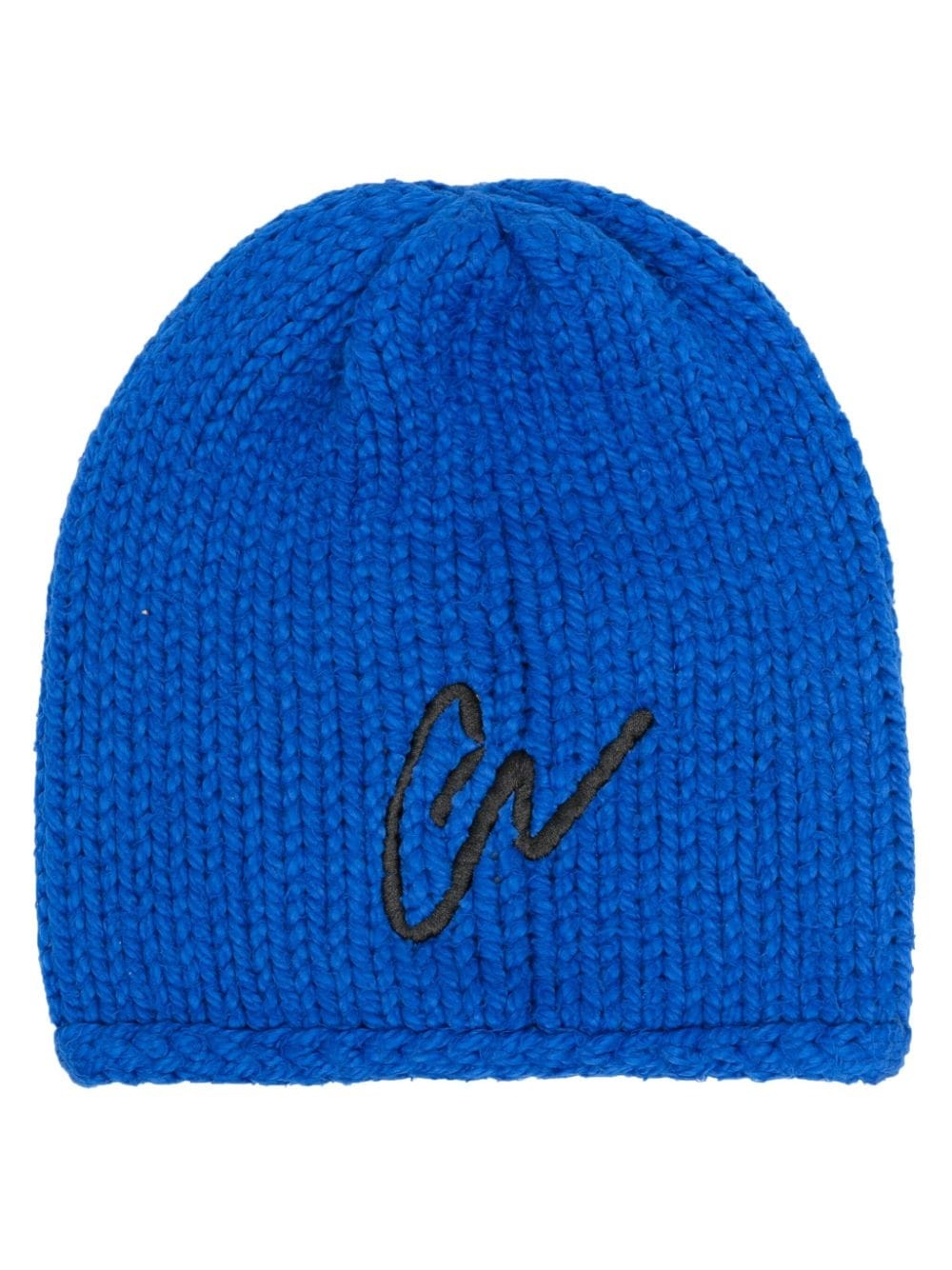 logo-embroidered wool beanie - 1