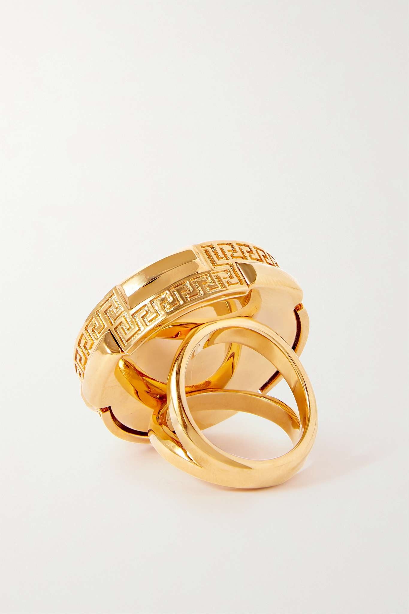 Gold-tone crystal ring - 3