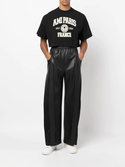 AMI Paris logo-print cropped T-shirt outlook