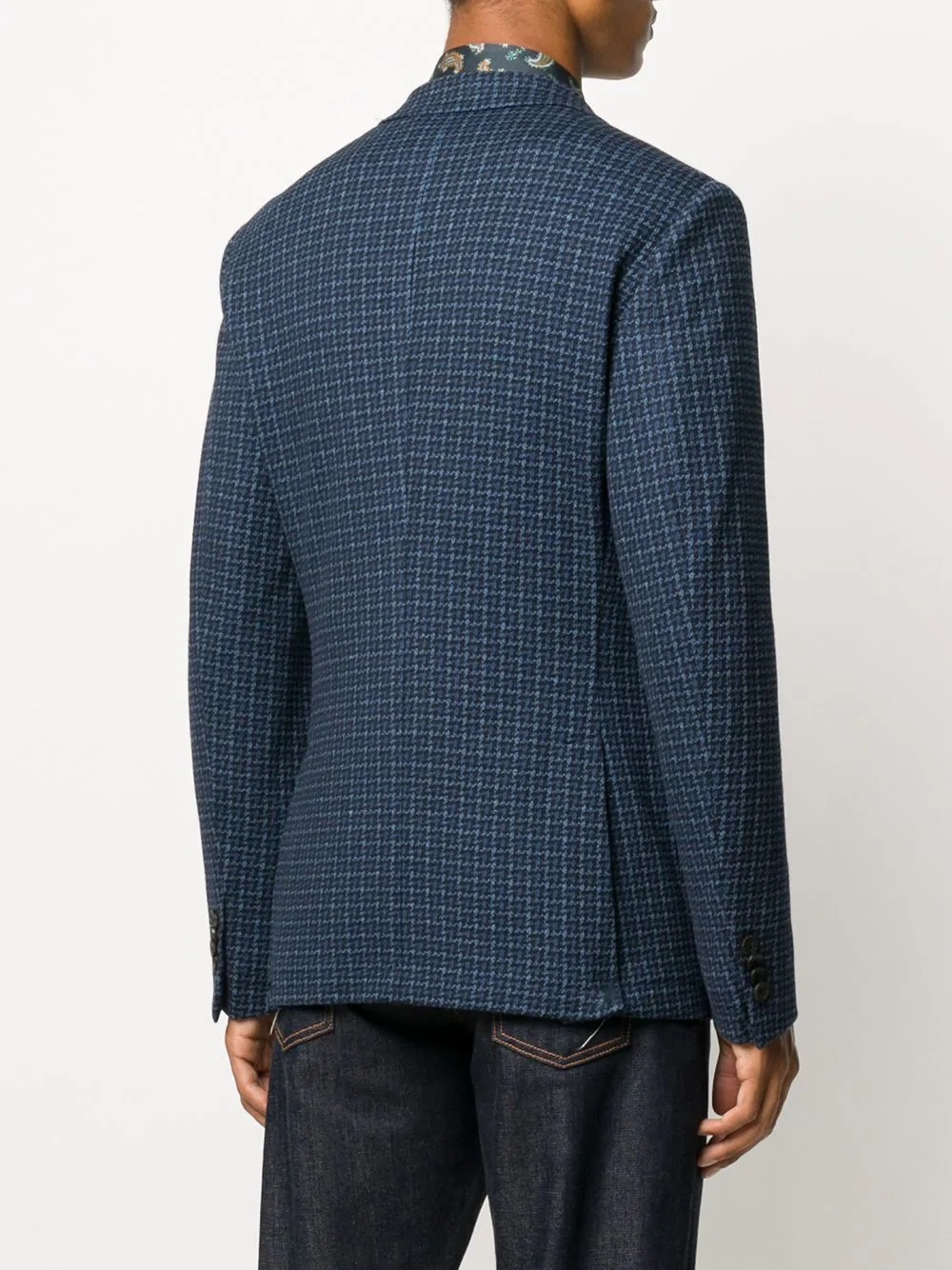 houndstooth check blazer - 4