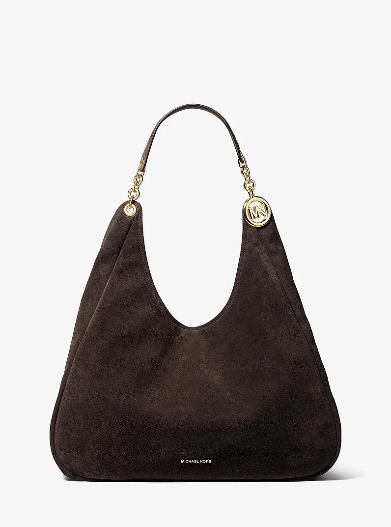 Ellie Large Suede Shoulder Bag - 1