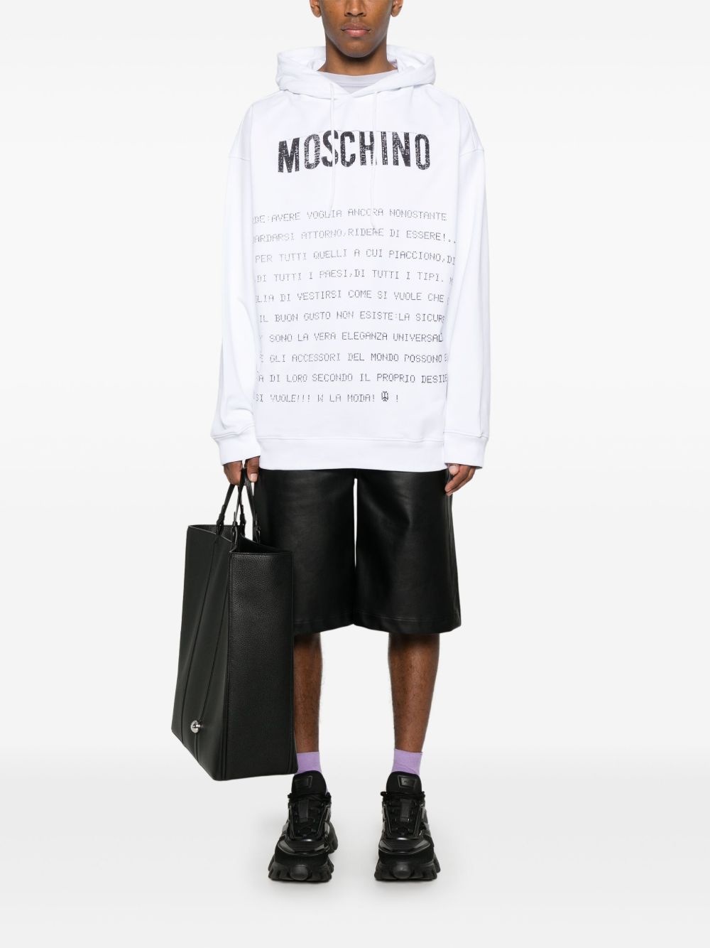text-print hoodie - 2