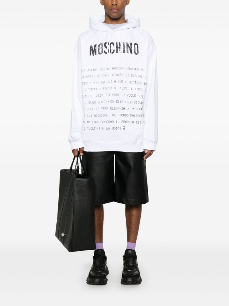 Moschino text-print hoodie outlook