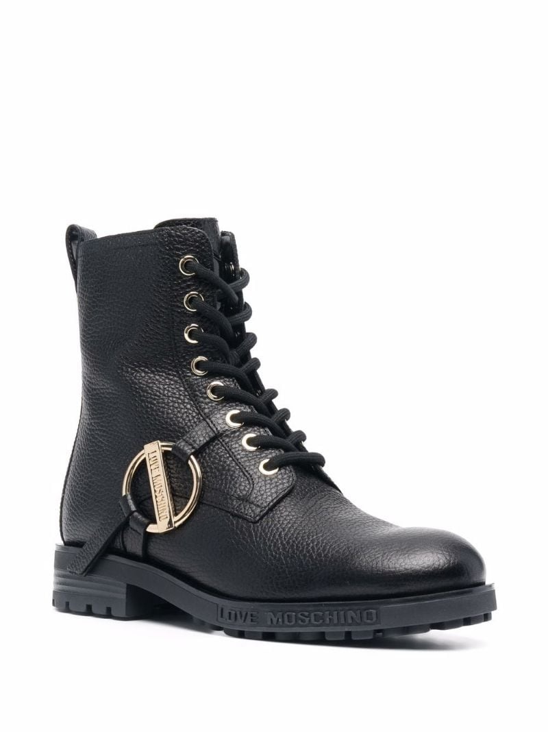 gold-tone hardware boots - 1