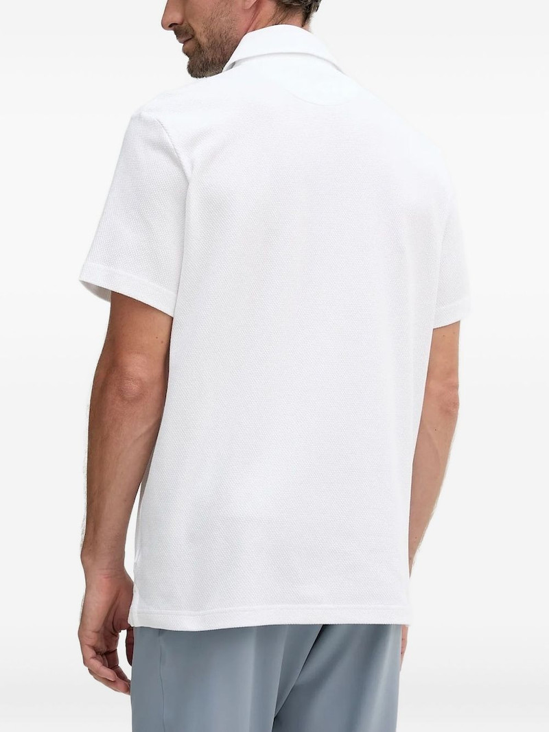 MICHAEL KORS textured short-sleeve polo shirt outlook