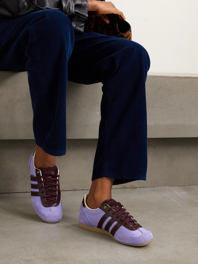 adidas + Wales Bonner Japan Suede- And Leather-trimmed Canvas Sneakers outlook