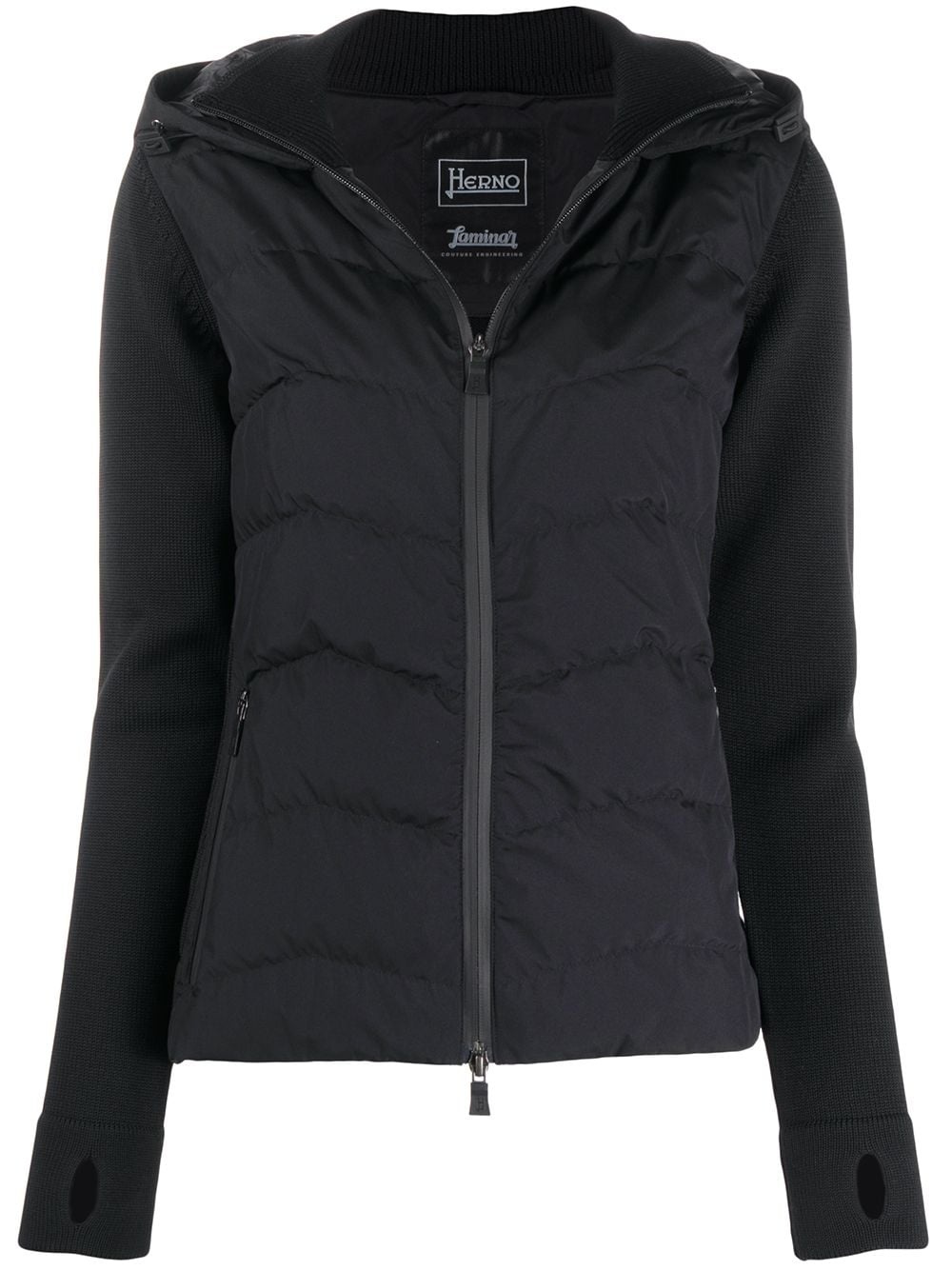 hooded puffer jacket - 1