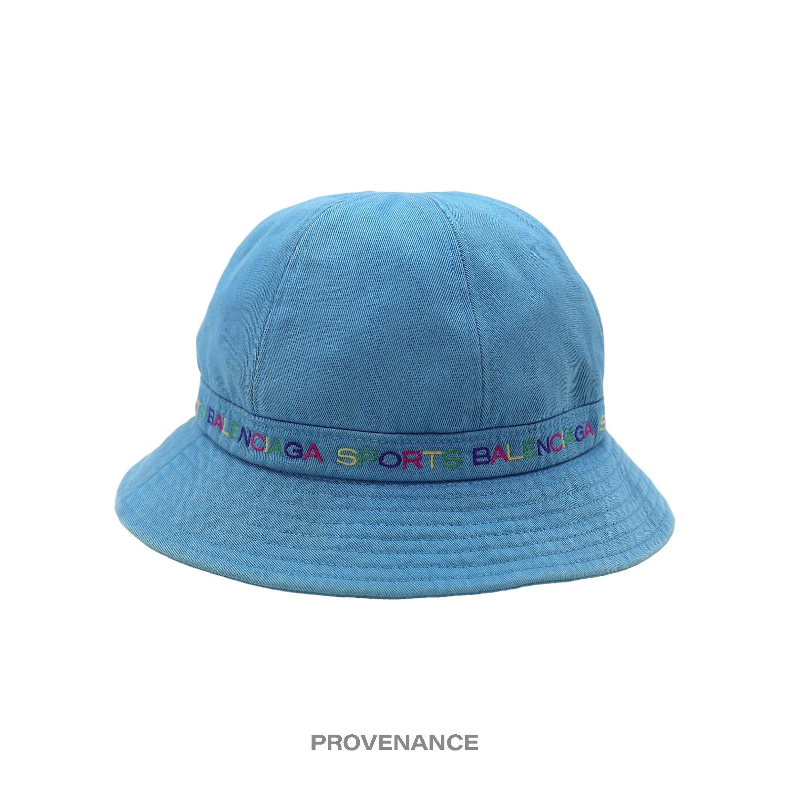 Balenciaga Sports Bucket Hat - Blue Rainbow Multicolor L - 2