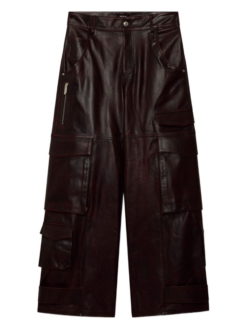 cargo leather trousers 1