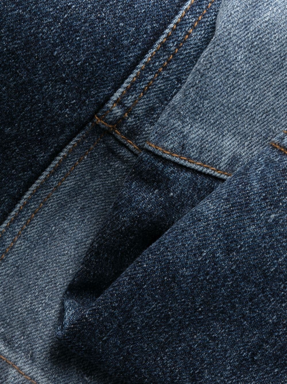 patchwork cropped flared jeans - 5