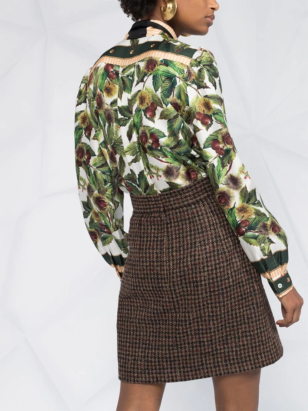 tweed A-line skirt - 3