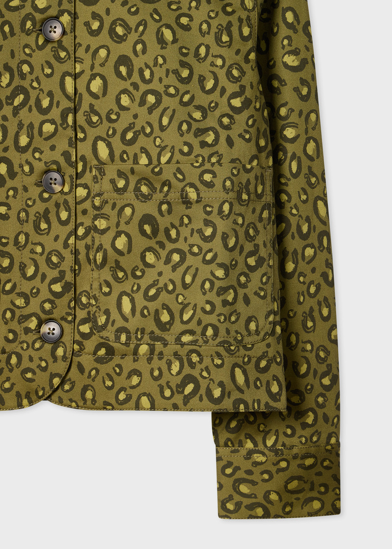 Women's Khaki 'Animal' Print Jacket 3