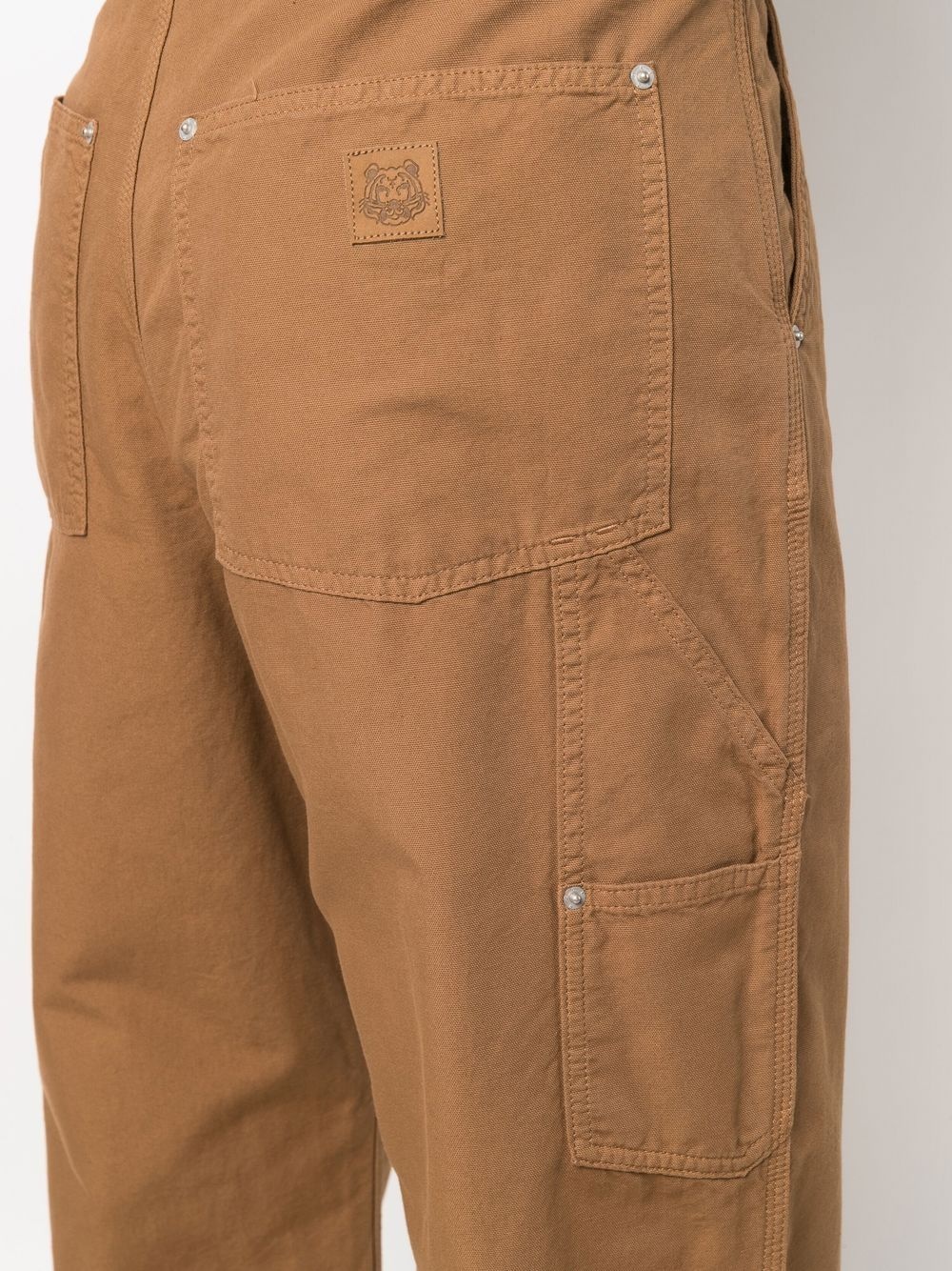 rear logo-patch trousers - 5