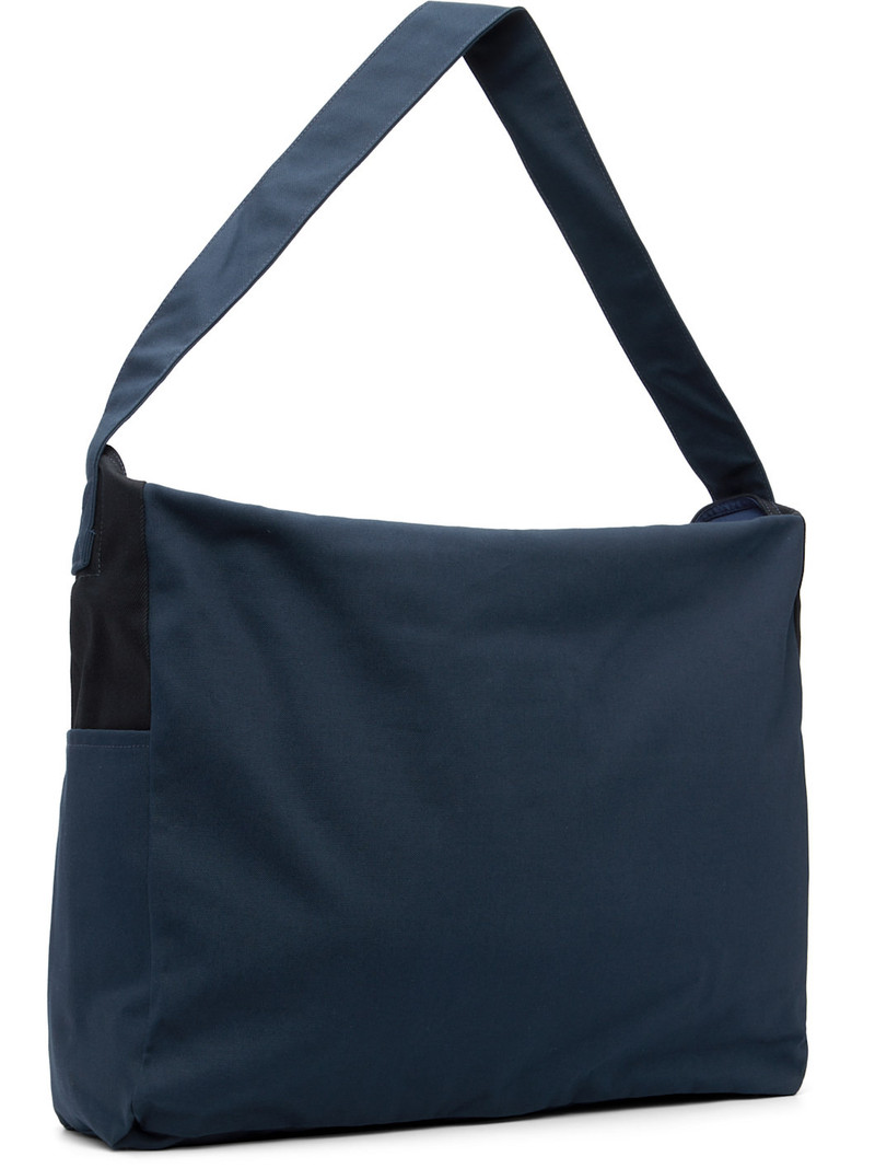 Navy Cotton Canvas Shoulder Bag 3