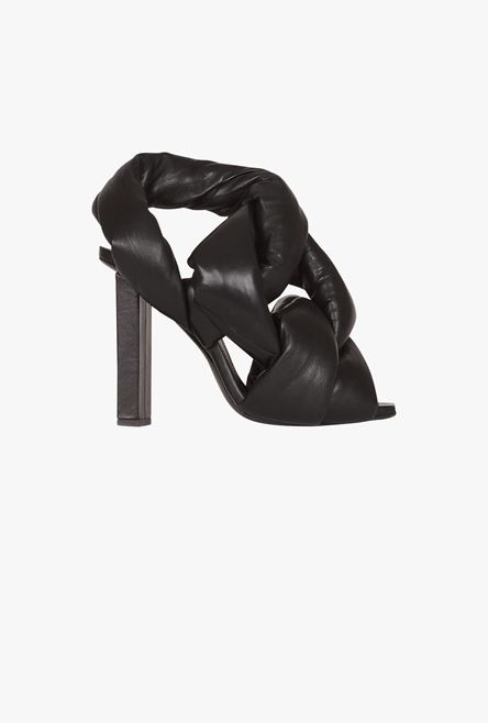 Black quilted leather Ulla sandals - 1