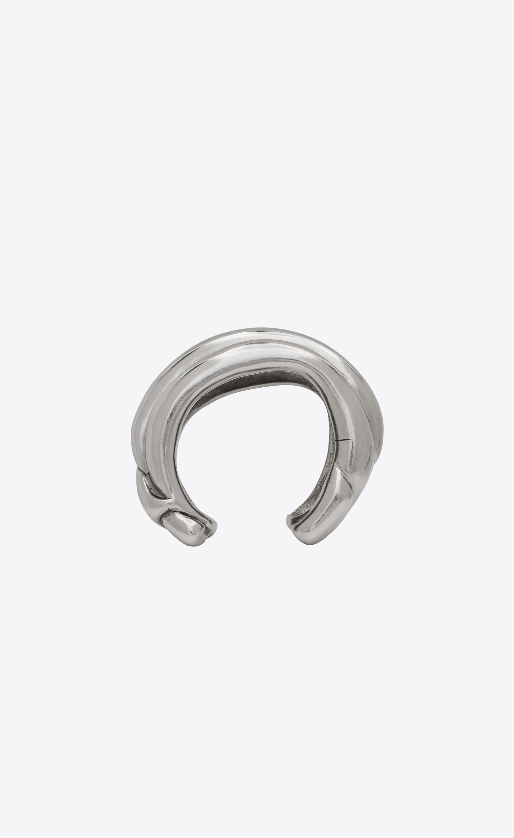 organic curve cuff in metal - 2