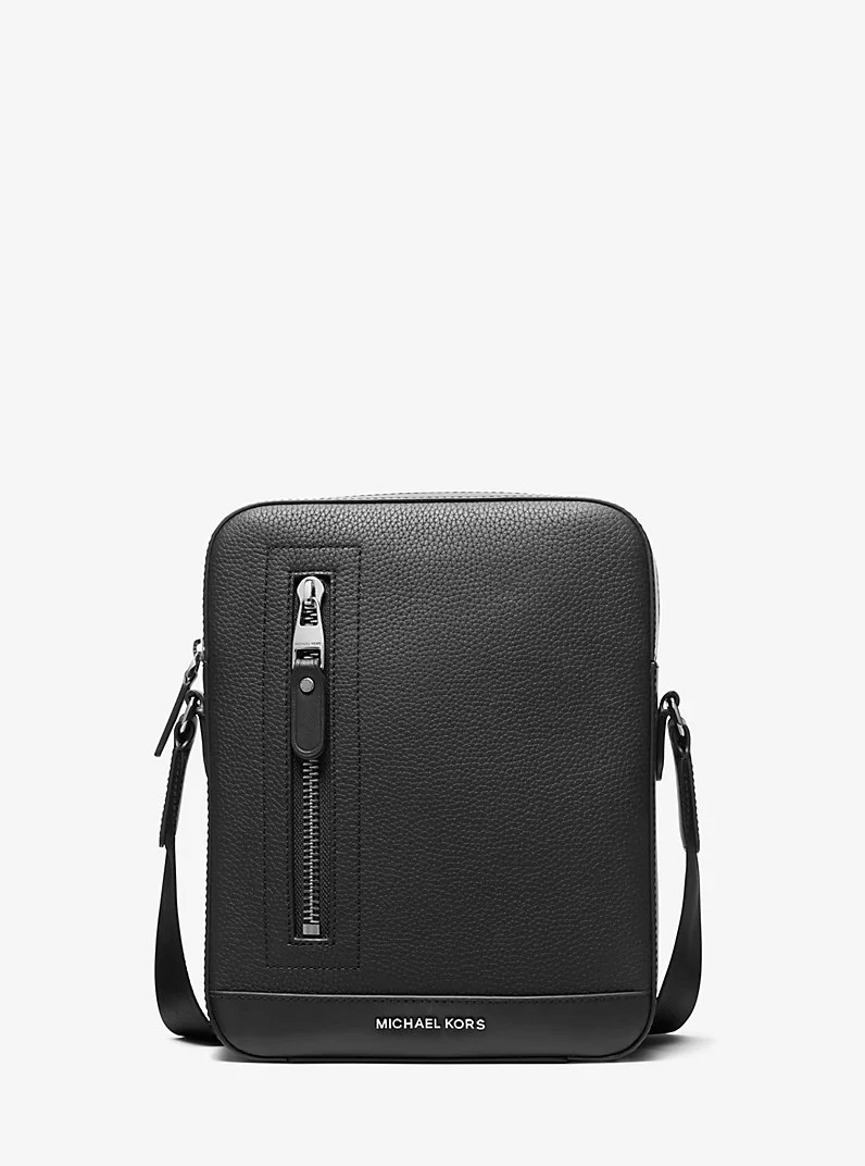 Hudson Pebbled Leather Flight Bag - 1
