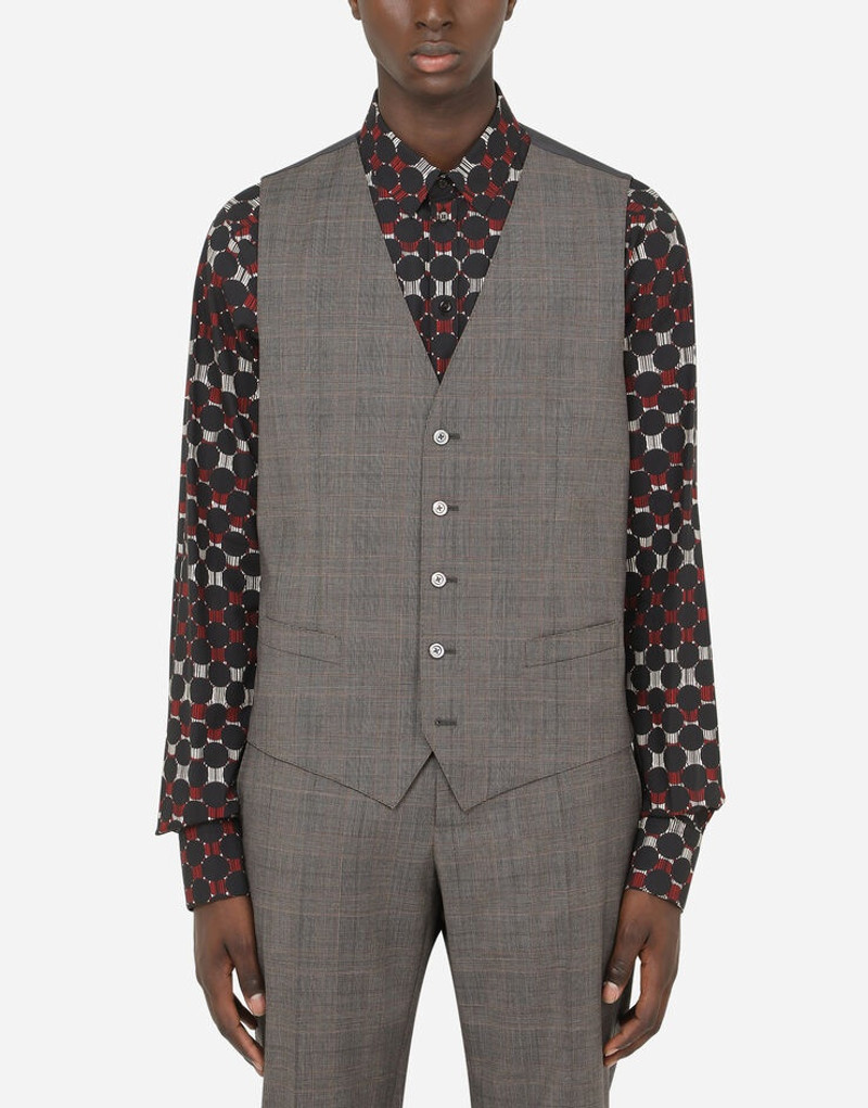 Dolce & Gabbana Wool glen plaid vest outlook