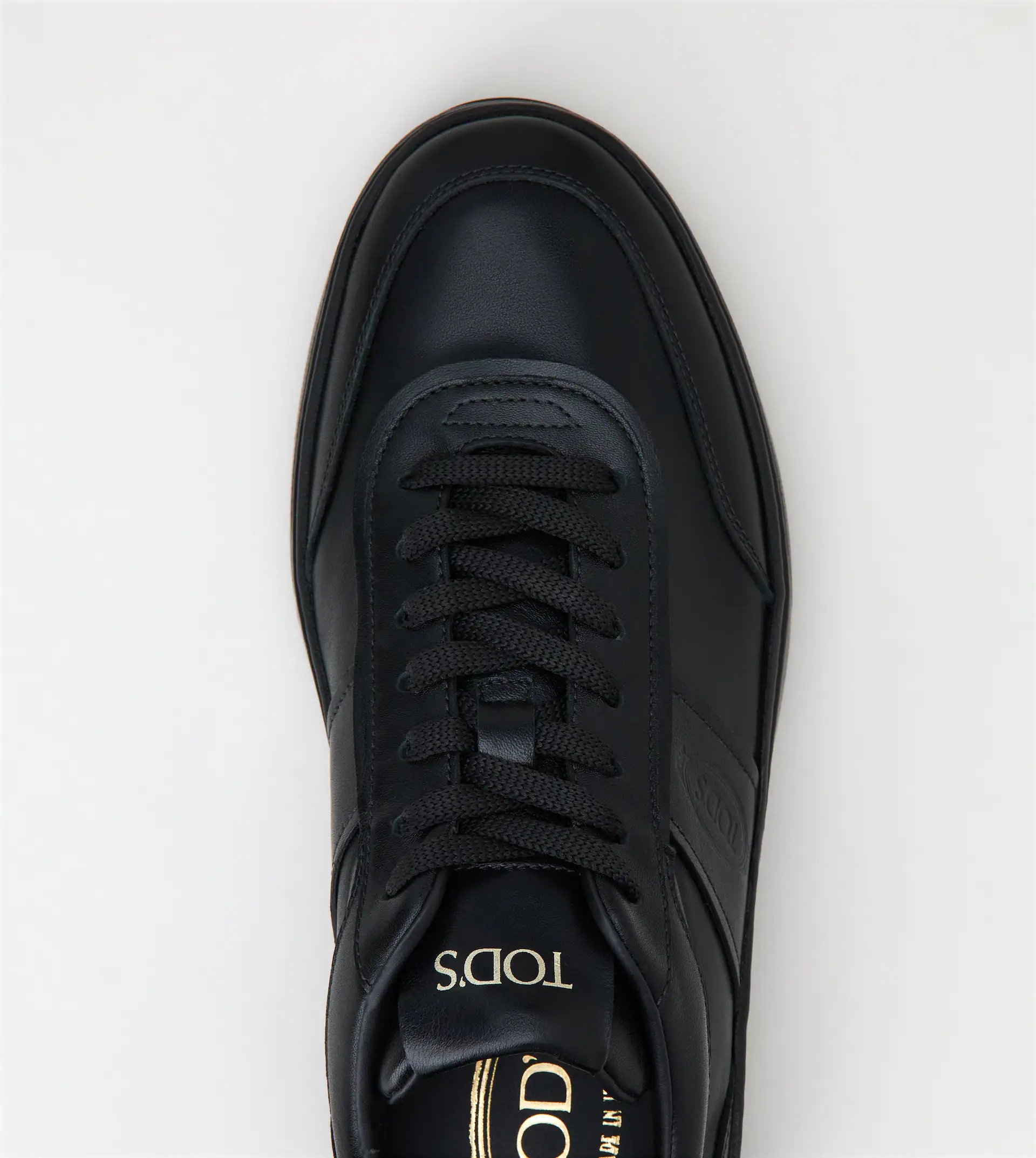 SNEAKERS IN LEATHER - BLACK - 4