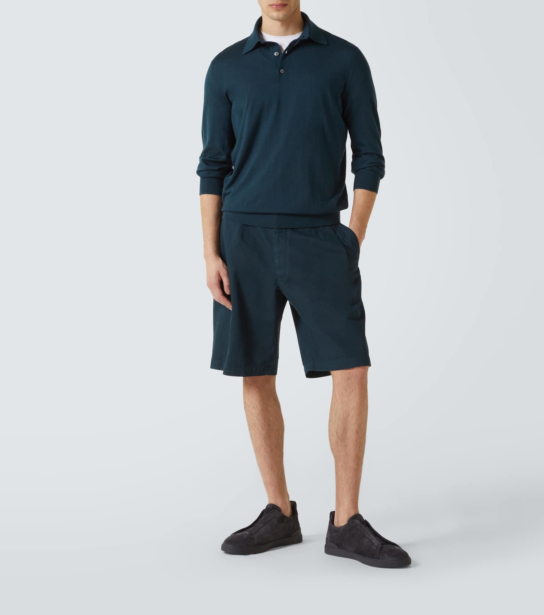 Cashmere and silk polo shirt - 2