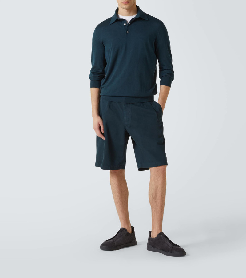 ZEGNA Cashmere and silk polo shirt outlook