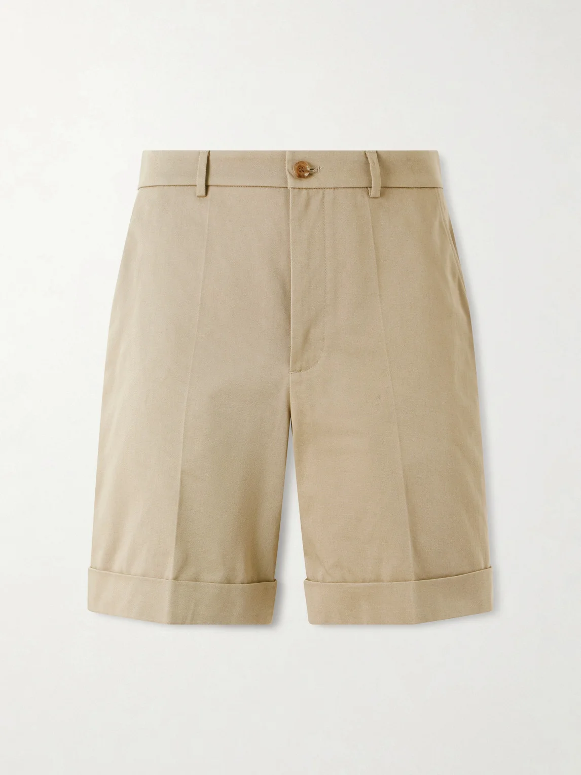 Straight-Leg Cotton-Gabardine Shorts - 1