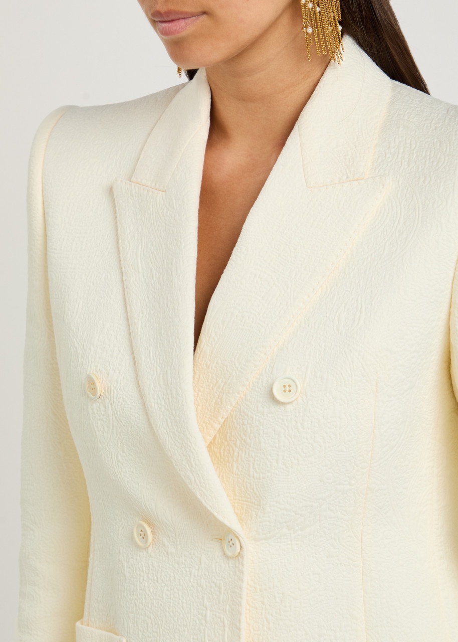 Chloe Textured-jacquard Cotton-blend Blazer - 5