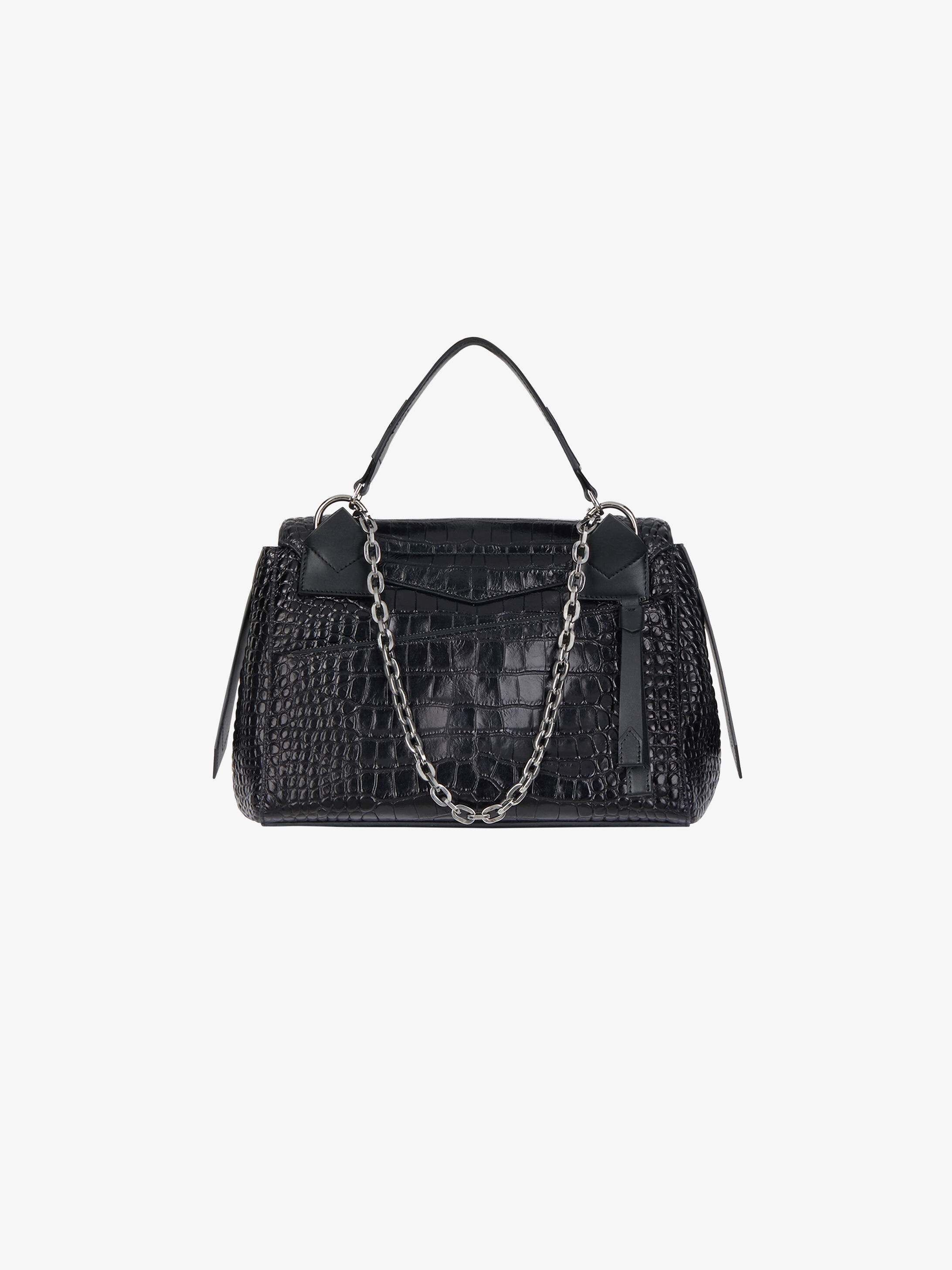 Medium ID bag in crocodile effect leather - 7