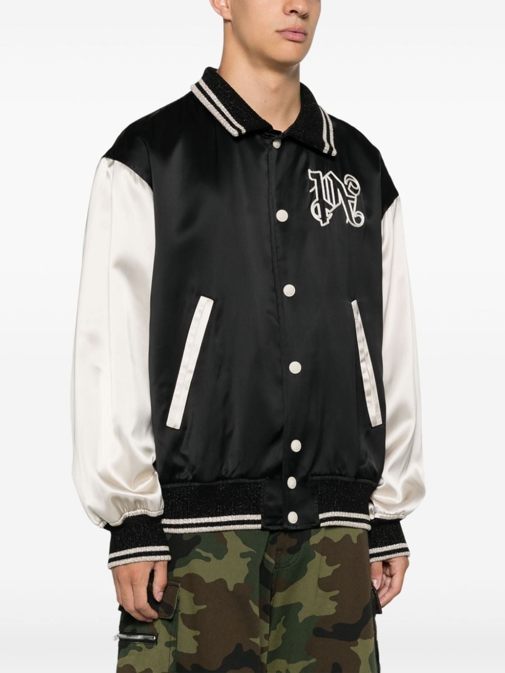 gothic-logo varsity jacket - 4