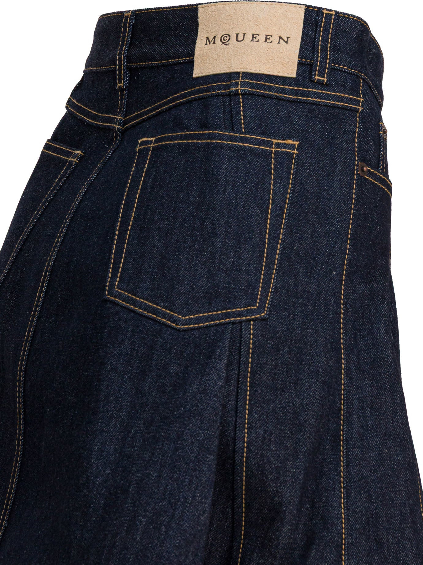 Alexander Mcqueen Denim Mini Skirt - 4