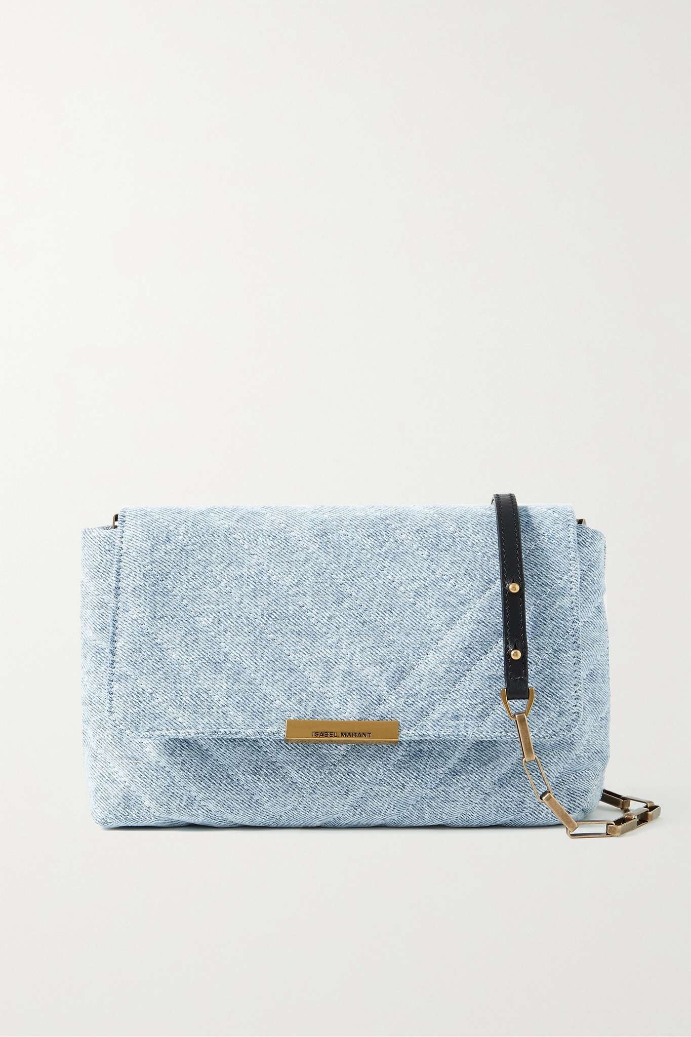 Merine quilted denim shoulder bag - 1