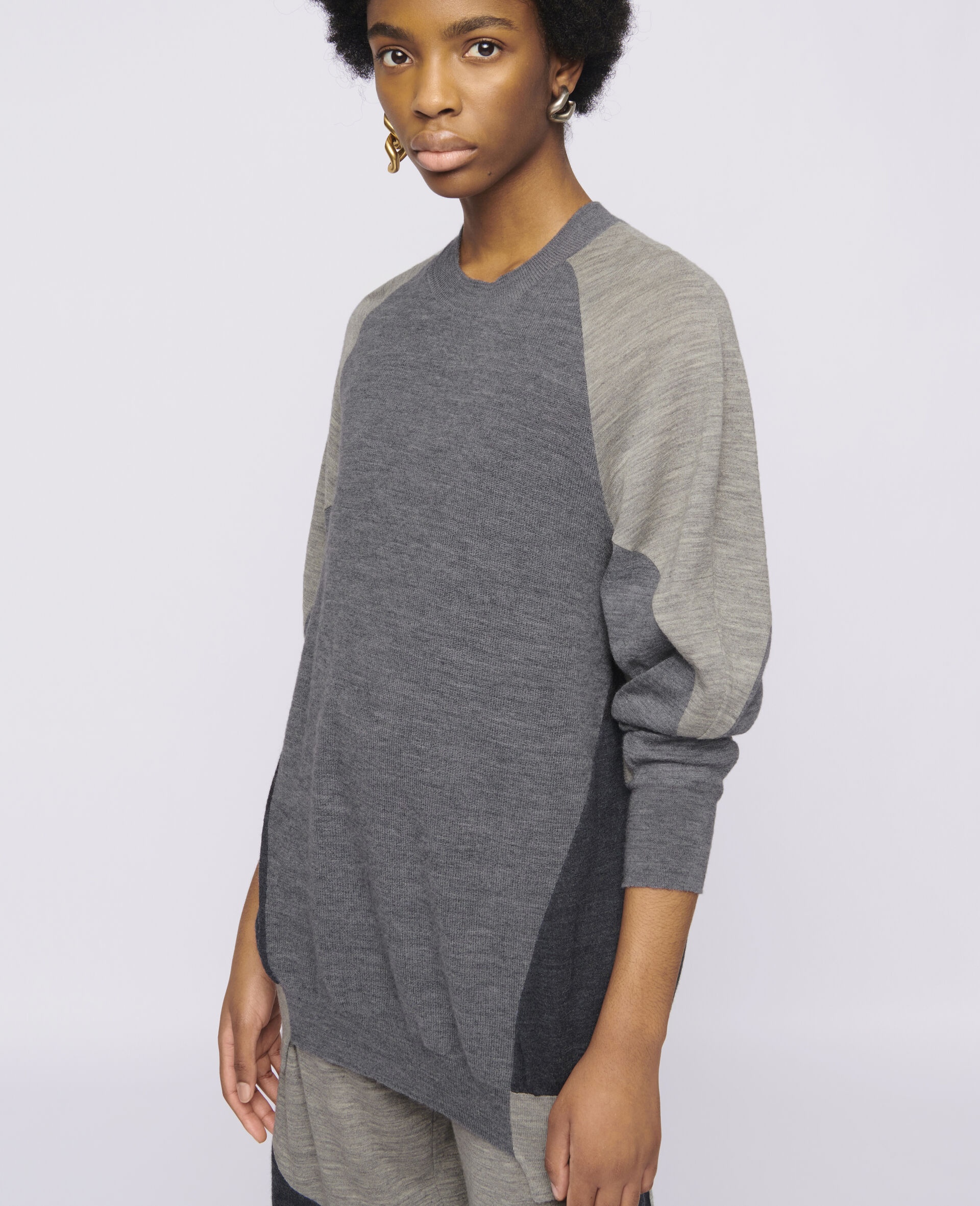 Oversized Knit Sweater - 4