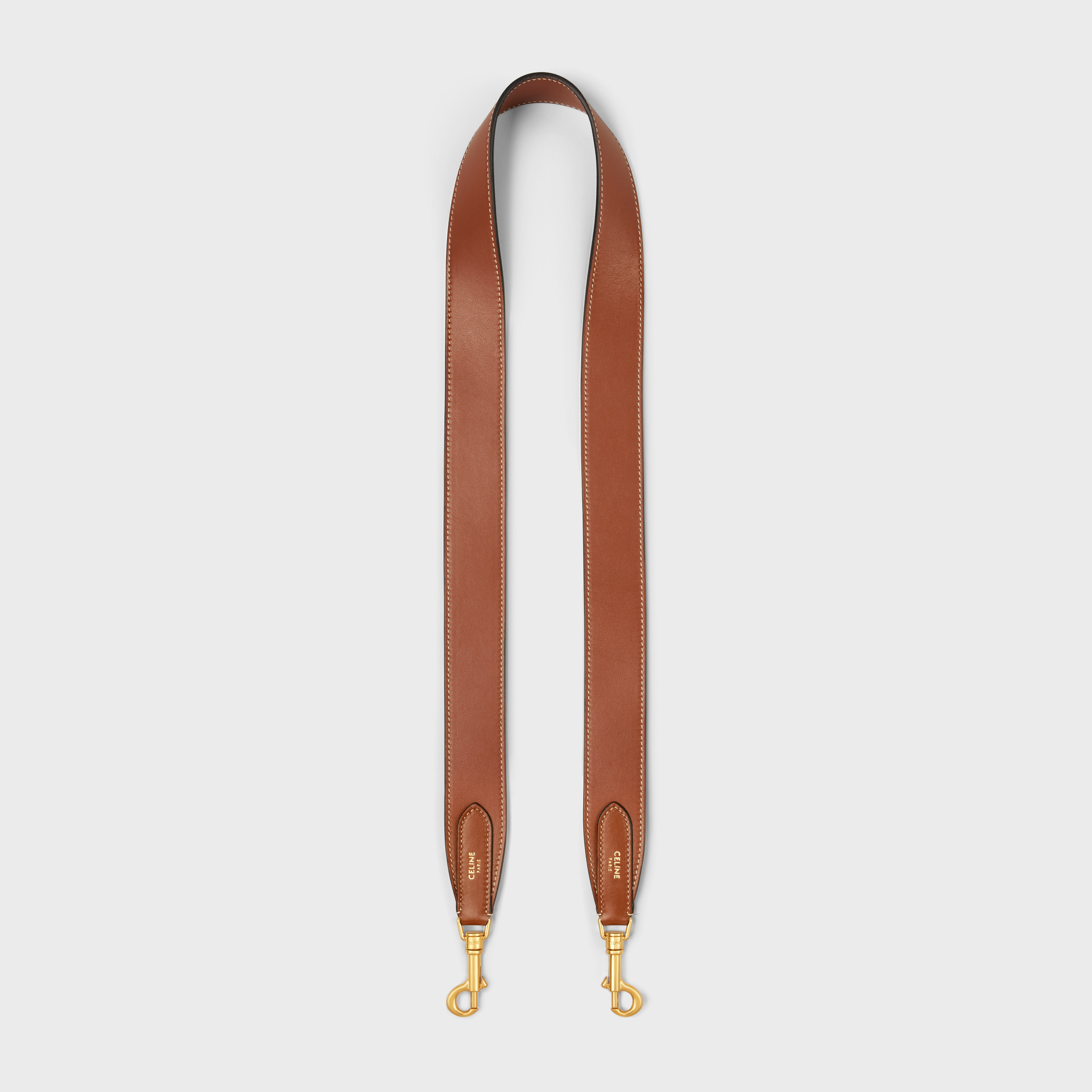 Long Strap in smooth calfskin with GOLD FINISHING - 1