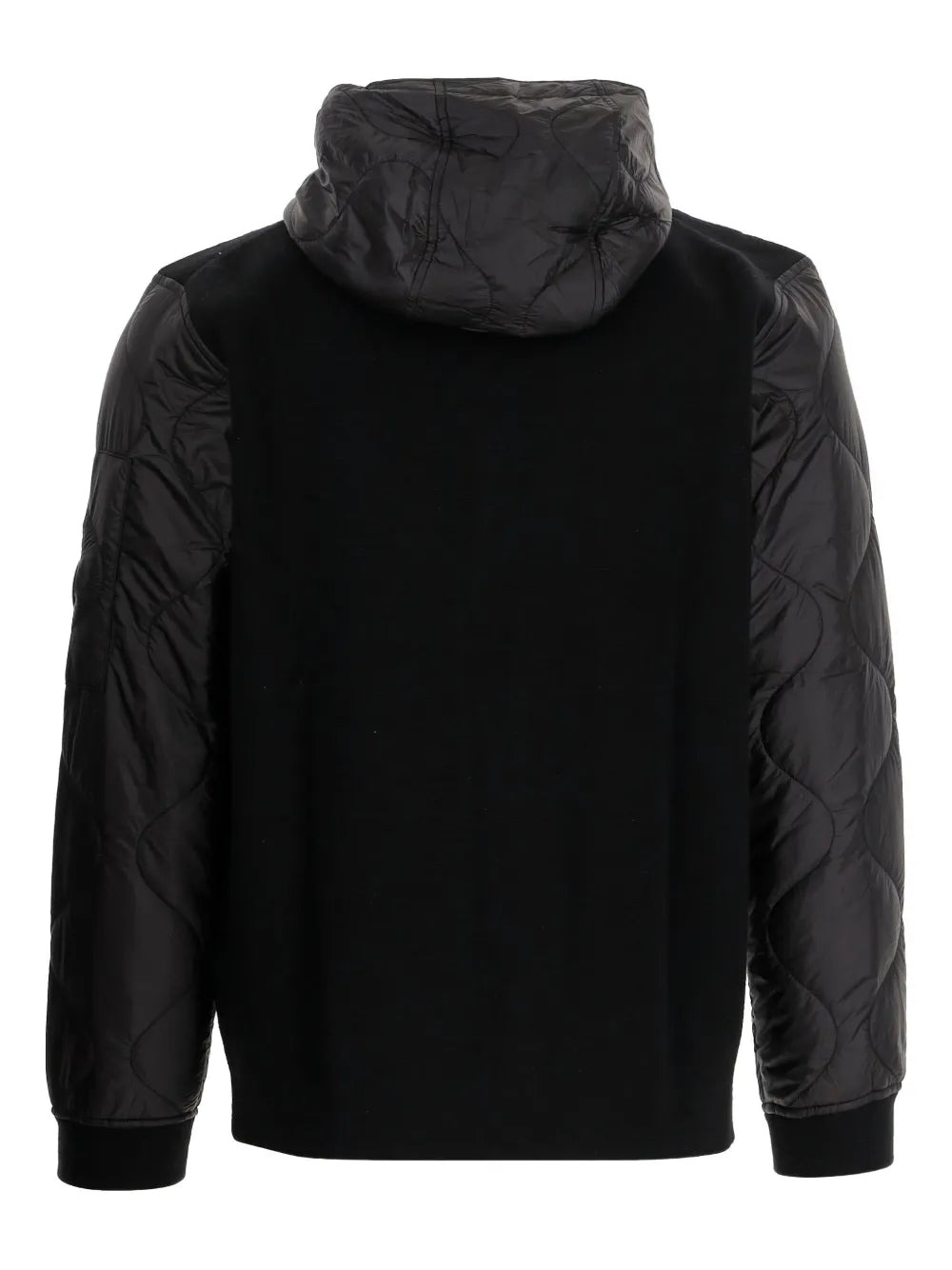Extrafine Merino Wool Mixed Hooded Zip Sweater - 2