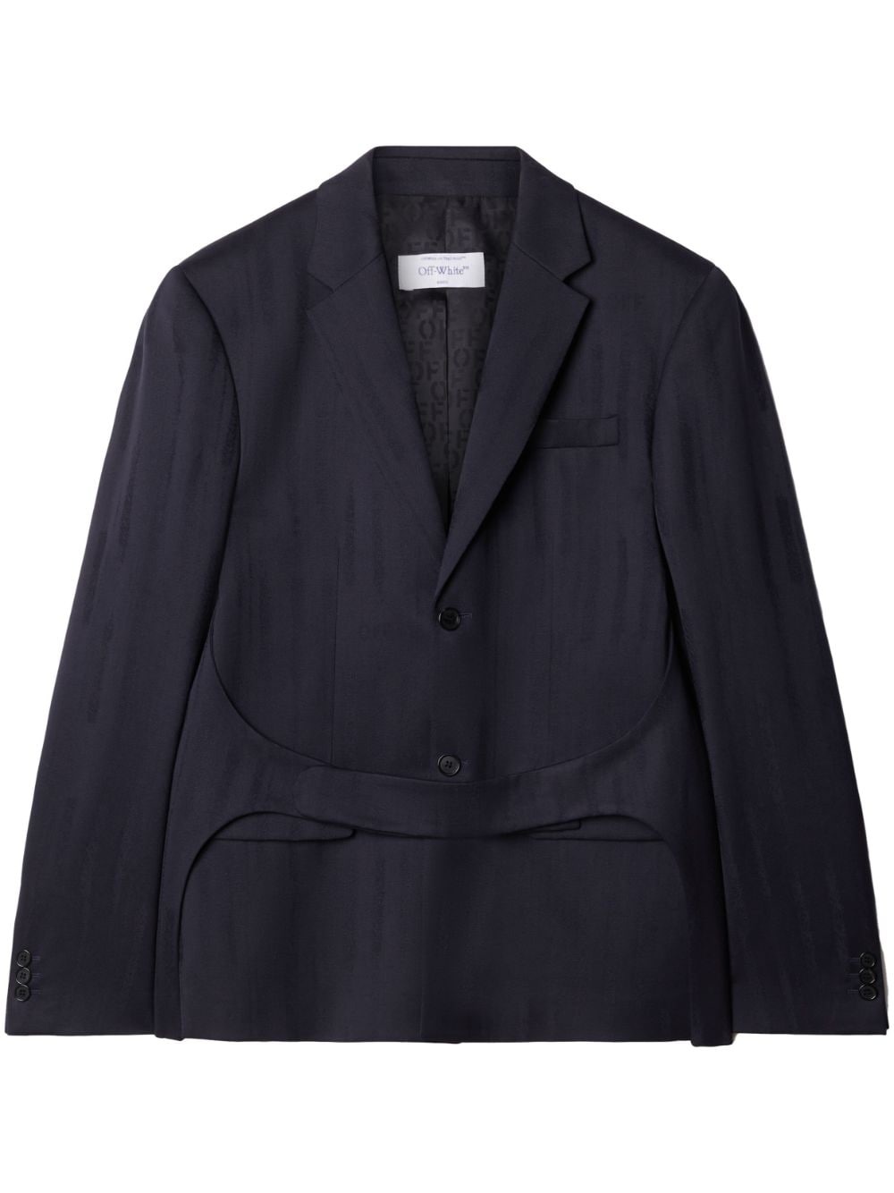 Shibori jacquard belted blazer - 1