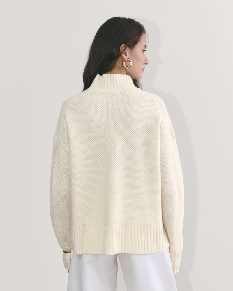 THE HONEYCOMB FUNNEL NECK IN WOOL CASHMERE 6
