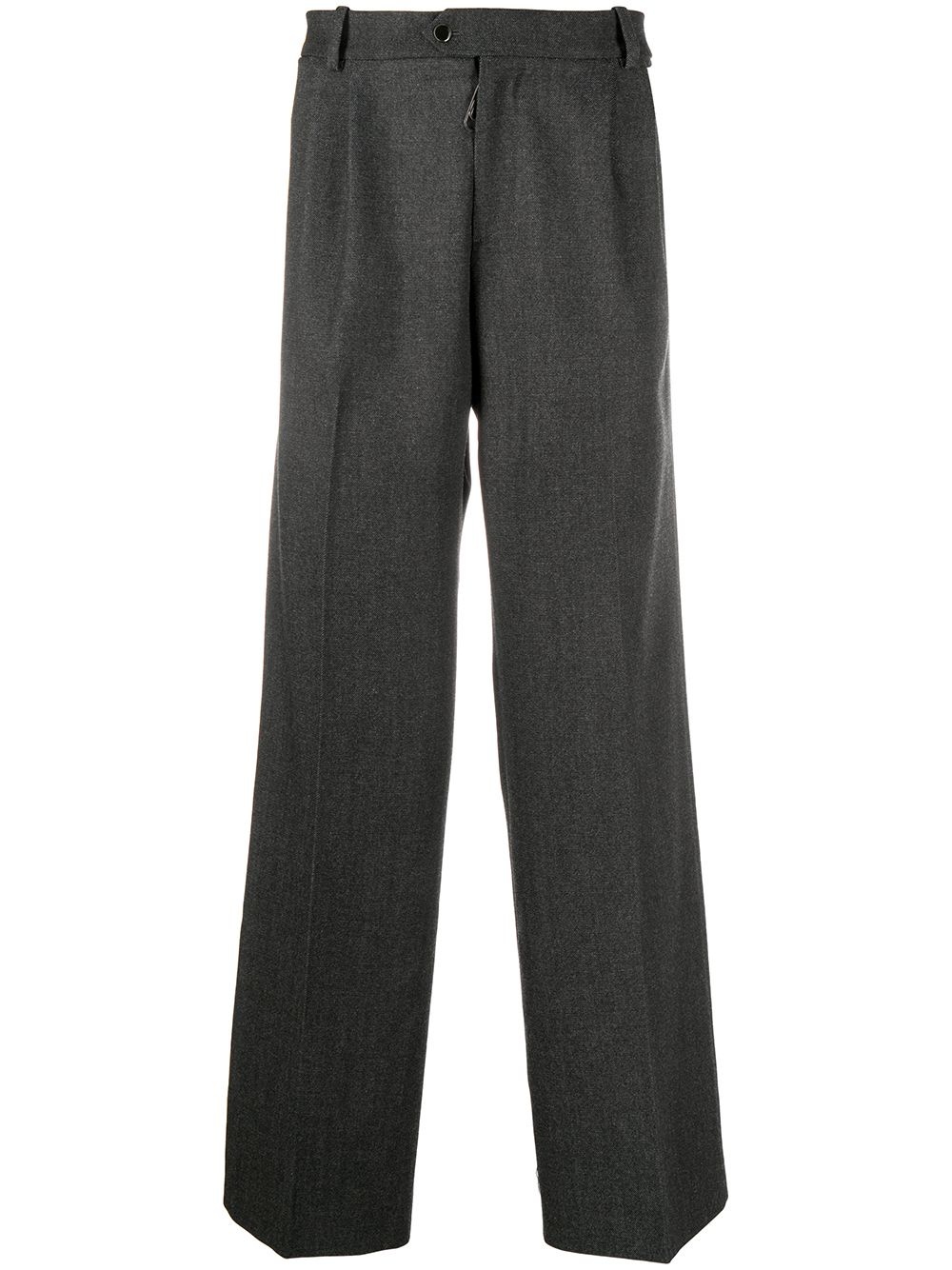 twill pleated tailored trousers - 1