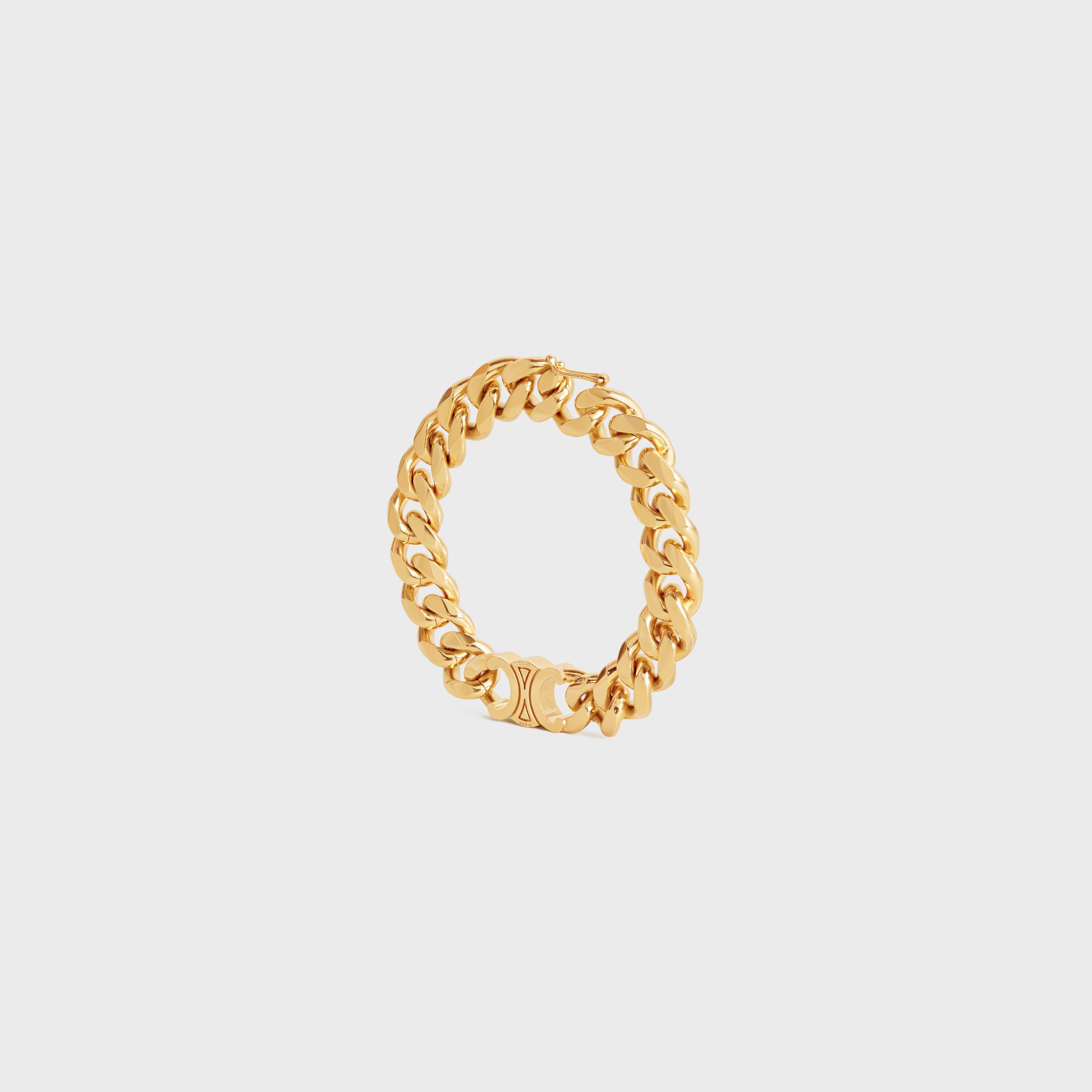 Triomphe Gourmette Bracelet in Brass with Gold Finish - 3