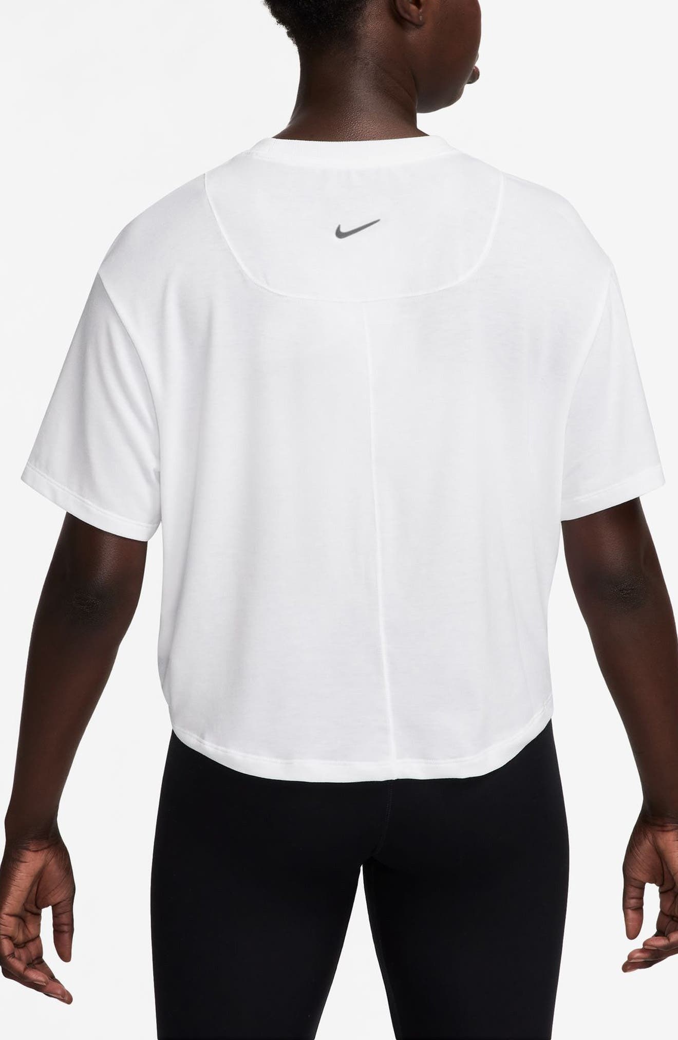 Nike One Relaxed Dri-FIT Crop Top in 100 White/clear at Nordstrom - 2