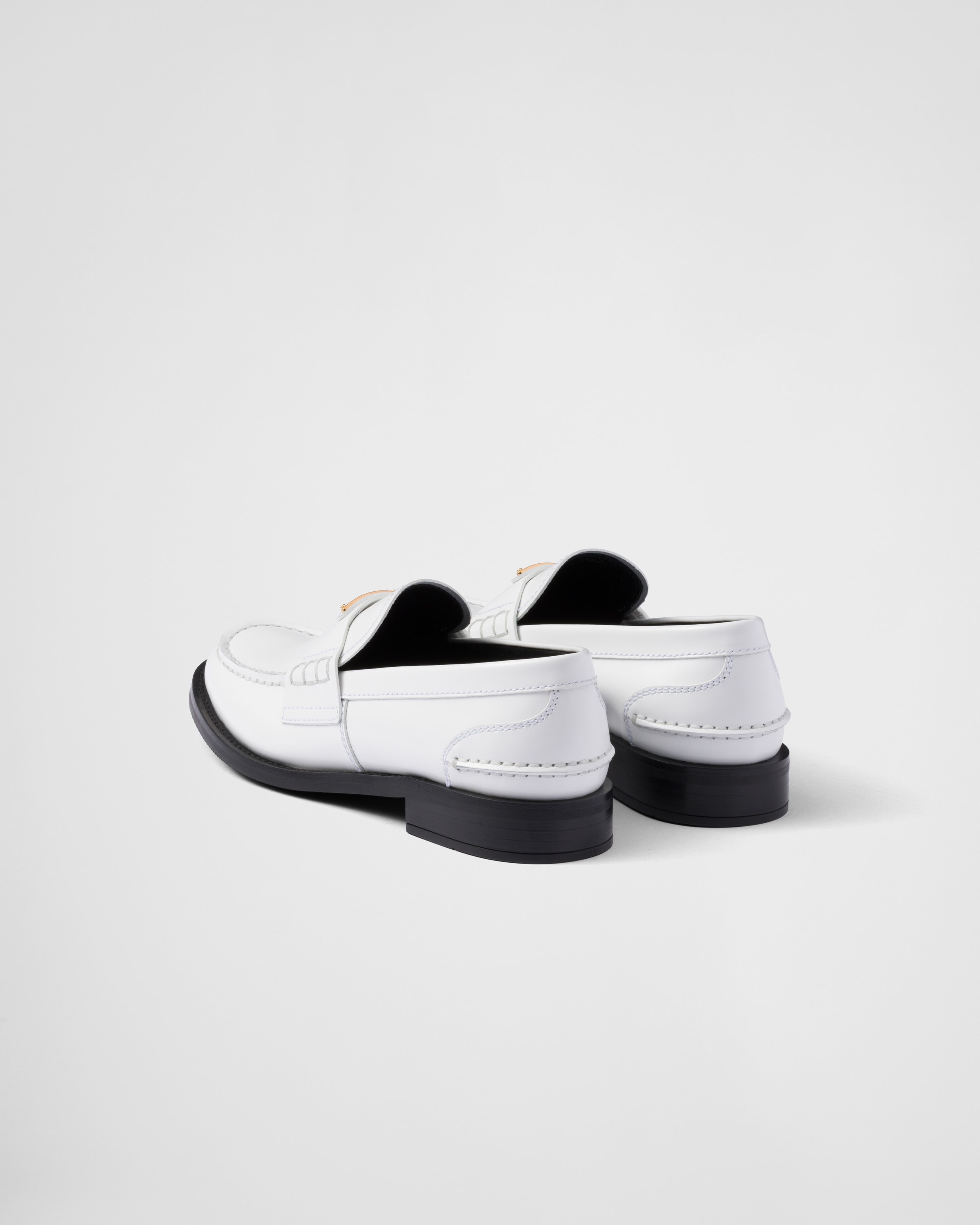 Brushed leather loafers - 5