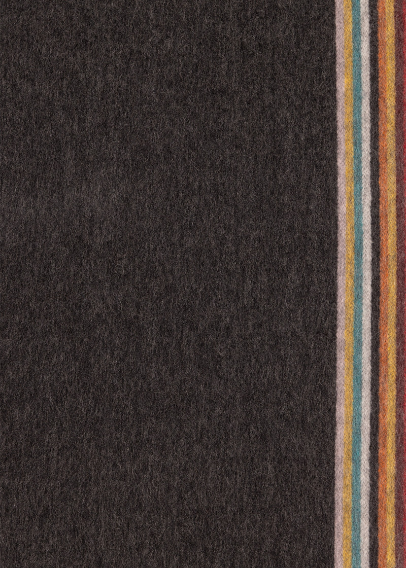 Black Cashmere 'Signature Stripe' Edge Scarf 4