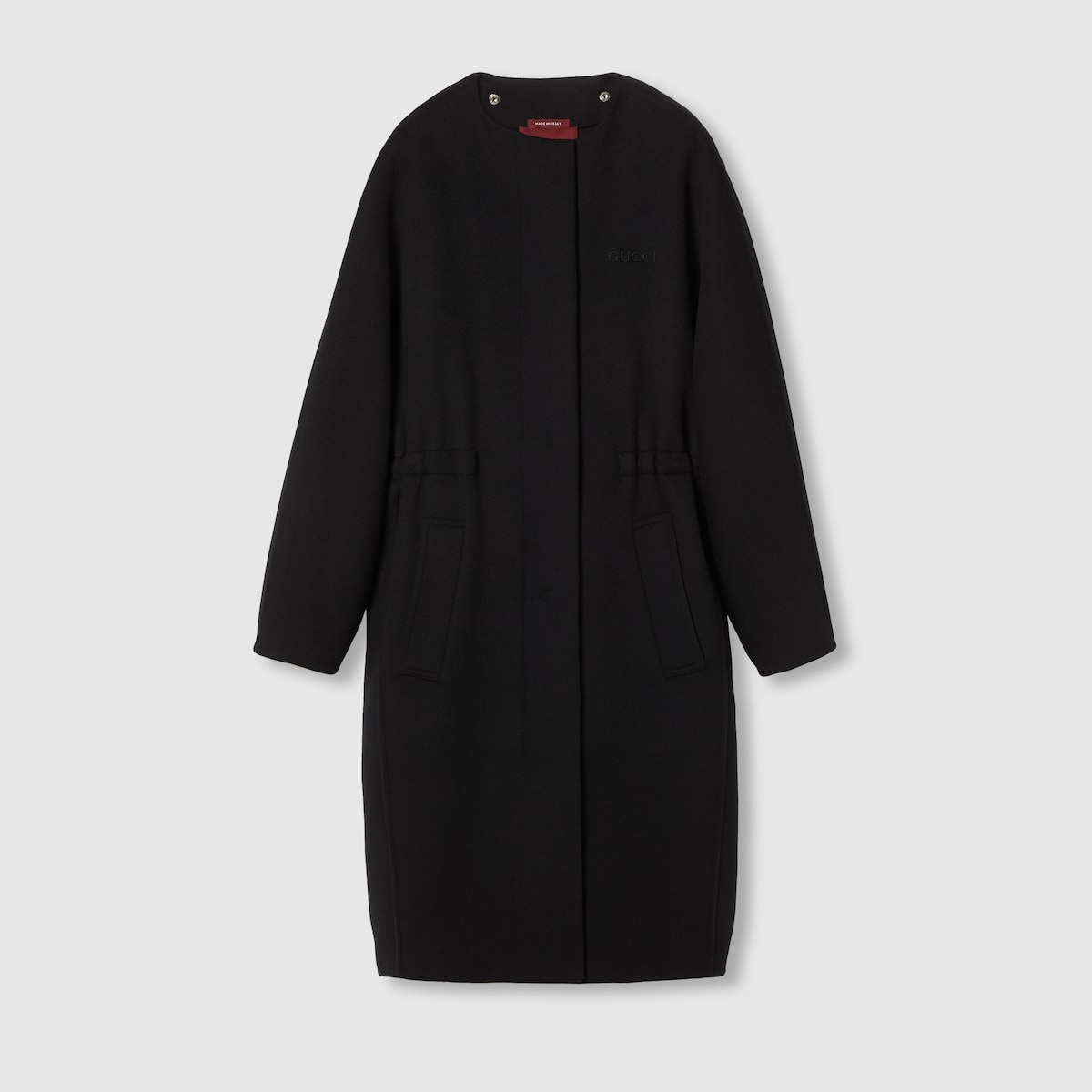 Embroidered wool and silk coat - 4