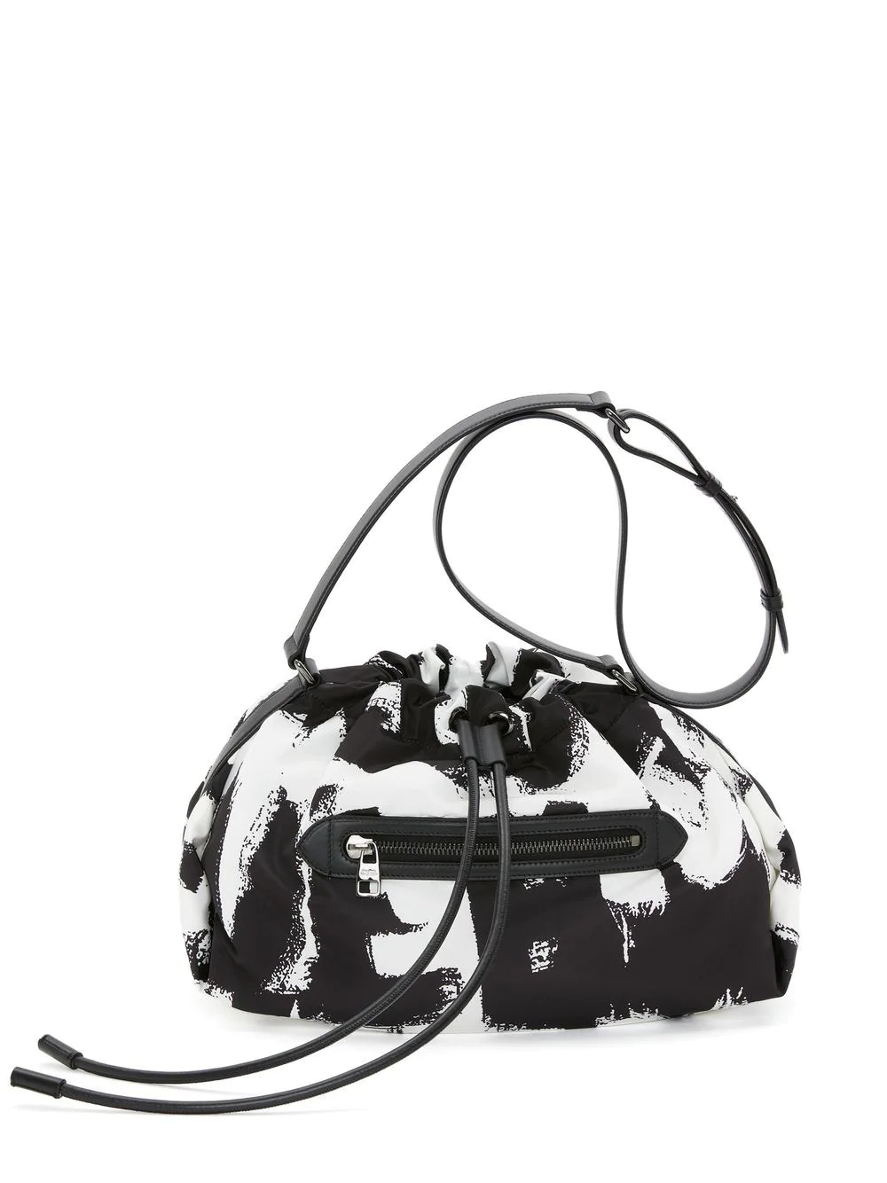 logo-print drawstring shoulder bag - 1